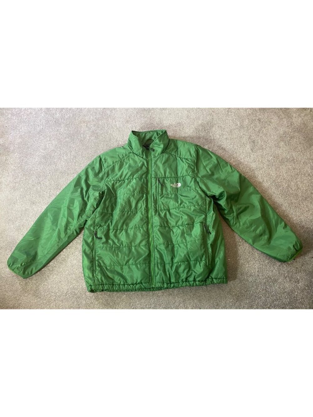 The North Face Mens Green Insulated Zip-Up Jacket Lightweight Coat XXL